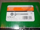 The Hillman Group 812036 Hot Dipped Galavanized Hex Lag Screw, 5/16 2-INCH, New. Price: $25.00.