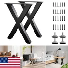 Iteelas 16" X-shaped Metal Bench/coffee Table Legs Set 2 New. Price: $76.56.