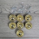 Set Of 7 Vintage Gold Brass Tone Drawer Pulls Knobs Taiwan 1.5" Target Design Used. Price: $24.99.
