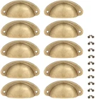 Yetaha Golden Antique Cabinet Drawer Pulls, Vintage Brass Cup Yellow Bronze New. Price: $11.94.