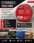 Everbilt Truck Rope 3/8 In X 50 Ft Polypropylene Utility 244 Lb New Sealed. Price: $12.99.