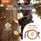 Vevor 1/2" X 8' Steel Core Flipline, Arborist Tree Climbing W/ Snap Hook New. Price: $60.99.