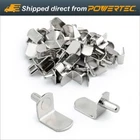 Powertec QP1304 1/4-INCH Shelf Pins, L-shaped Bracket Style, 1/4", Nickel New. Price: $10.99.