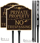 2PACK No Trespassing Sign Private Property With 54 Inche Metal Stakes Posts, ... New. Price: $70.47.