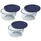 Pyrex Simply Store Glass Food Storage Bowls W/ 7200-PC Blue Lid Covers New. Price: $23.79.