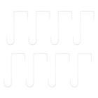 8PCS Vinyl Fence Hooks 3.1 X Inch Powder Coated Hangers White New. Price: $24.76.
