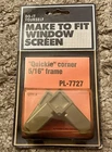 Prime-line Make To Fit (4) Window Screen Quickie Corner 5/16 Frame PL-7727 New. Price: $13.05.