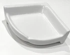 Bright White Matte Ceramic Corner Shower Shelf 0190 Medium 7.5 In Daltile New. Price: $36.99.