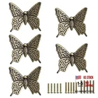 Juxyes Pack Of 5 Vintage Butterfly Cupboard Door Knobs, Antique Bronze Drawer New. Price: $15.37.