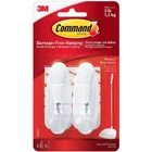 3M Command Removable : Medium Wire 2 Hooks/pack (white) New. Price: $7.69.