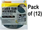 Frost King R516H 1-1/4" X 7/16" 10' Self Stick Foam Weatherstrip Tape 12 Pk New. Price: $88.93.