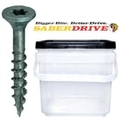 Saberdrive Green XL1500 Coated T-25 Star Exterior Deck Screws New. Price: $147.89.