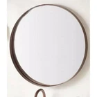 30" X 3.25" Round Hammered Bathroom Vanity Mirror -stainless Steel, & New. Price: $390.00.