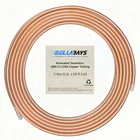 Copper Tubing 1/4IN O.d. X 50 Ft 99.9% C12200 Astm B280 Refrigeration Acr Bella New. Price: $104.99.