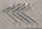 New Hardware Essentials 4" Zinc Plated Corner Brace H#851130. (03) Open. Price: $14.99.