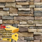 3D Stone Rock Wallpaper Background Modern Vinyl Film Sticker Self-adhesive Stack New. Price: $33.19.