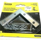 2 Stanley 75-6891 Flat Corner Braces Zinc Plated 3" With Screws 4 Pack Each New. Price: $15.99.