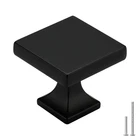 Homdiy 25 Black Cabinet Knobs Matte Square Dresser Pack, New. Price: $61.35.