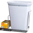 Pull-out Trash Can For Cabinet -10 Gal / 40 Qt Heavy-duty Chrome, Smooth New. Price: $65.42.
