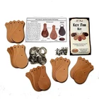 25 Pack Leather Key Fob Kit W/ Rivets & Jump Rings Springfield Company New. Price: $39.95.