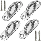 Hulless Pcs 3.1 Inch 304 Stainless Steel Ceiling Hooks Pad Eyes Plate Marine New. Price: $23.55.