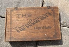 Old Antique Wooden Cigar Box "three Corners" Empty Used. Price: $14.95.