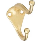 (5-2PK)-NATIONAL Hardware Brass Wardrobe Clothes Coat & Hat Hook N154-575 New. Price: $39.89.