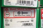 Hillman #14 1-1/2" Slotted Hex Washer Head Sheet Metal Screws (zinc) New. Price: $20.00.