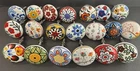 Ceramic Boho Cabinet Knobs Whimsy Royal Kraft 20 Pulls Colorful India Bright Used. Price: $25.00.