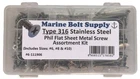 Type 316 Stainless Steel Phillips Drive Flat Head Sheet Metal Screw Kit Mari... New. Price: $74.85.