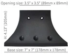 Myard PNP114040 4X4 (actual 3.5X3.5) Inches Post Base Cover Skirt Flange Open. Price: $19.99.