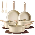 Carote 14PCS Pots And Pans Set Non Stick, Ceramic Cookware Piece, Oatmeal New. Price: $210.94.