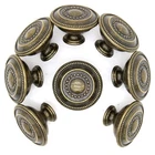 Lxz 8 Pcs Vintage Antique Brass Knobs Handles - Drawer Pulls With Emboss.... Price: $24.84.