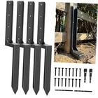 Ironbabe Fence Post Repair Kit Quick Fix AS1-4PACK 35.18X7.06X5.37" Black New. Price: $159.23.