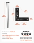 Hairpin Table Legs 36 Black Set Of 4 Desk 220 Lbs Load Capacity Each New. Price: $41.09.