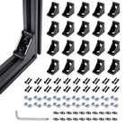 Tohira Sets Black 2020 Series Aluminum Extrusion T-slot Corner Bracket Kit New. Price: $27.30.