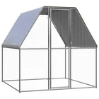 Chicken Cage Hen Coop Animal House Silver And Gray Galvanized Steel Vidaxl New. Price: $219.99.