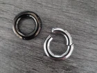 Silver Black Septum Clicker Rings Set Steel Big Gauges Stretched Nose Jewelry New. Price: $30.97.