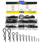 Mardatt 145PCS 6 Sizes Hitch Pin Clip Assortment Kit, Carbon Steel Black New. Price: $12.90.