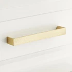 6" Grohl Hammered Brass Cabinet Pull - Satin New. Price: $27.00.