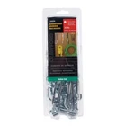 Crawford Zinc Plated Black/silver Steel Peg Hook Assortment 32 Pk New. Price: $21.55.
