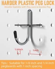 Incly Pegboard Hooks Set For Hanging Tools, Heavy Duty 1/8 Inch, Silver New. Price: $37.00.