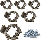 Luomorgo 6 Pcs Antique Bronze Drop Ring Drawer Pulls, Vintage Cabinet Handl. Price: $12.25.
