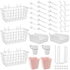 Pegboard Organizer 42-PACK: Hooks, Bins, Cups, Tool & Craft Storage Display New. Price: $52.59.