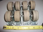 Lot Of 8 Faultless 2" Polypropylene Rigid Caster 560-2R, 150LB Load Capacity Used. Price: $9.00.