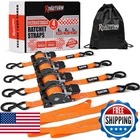 Rivauturm 4 Pack Retractable Ratchet Straps Hooks Inch X 12 FEET1500LBS New. Price: $86.48.