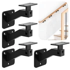 4 Pack Adjustable Brackets For Indoor Stairs, Black Swivel Rail... New. Price: $47.51.