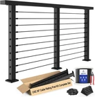 Cke 36IN Cable Railing Post Kit 3-PACK Black Level Drilled 10-15FT Deck New. Price: $294.95.