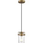 Nuvo Lighting 60/6735 Antebellum Mini Pendant Vintage Brass And Clear New. Price: $87.99.