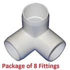 1" Furniture Grade 3-WAY Side Outlet Tee Pvc Fitting 8 Pack New. Price: $19.99.